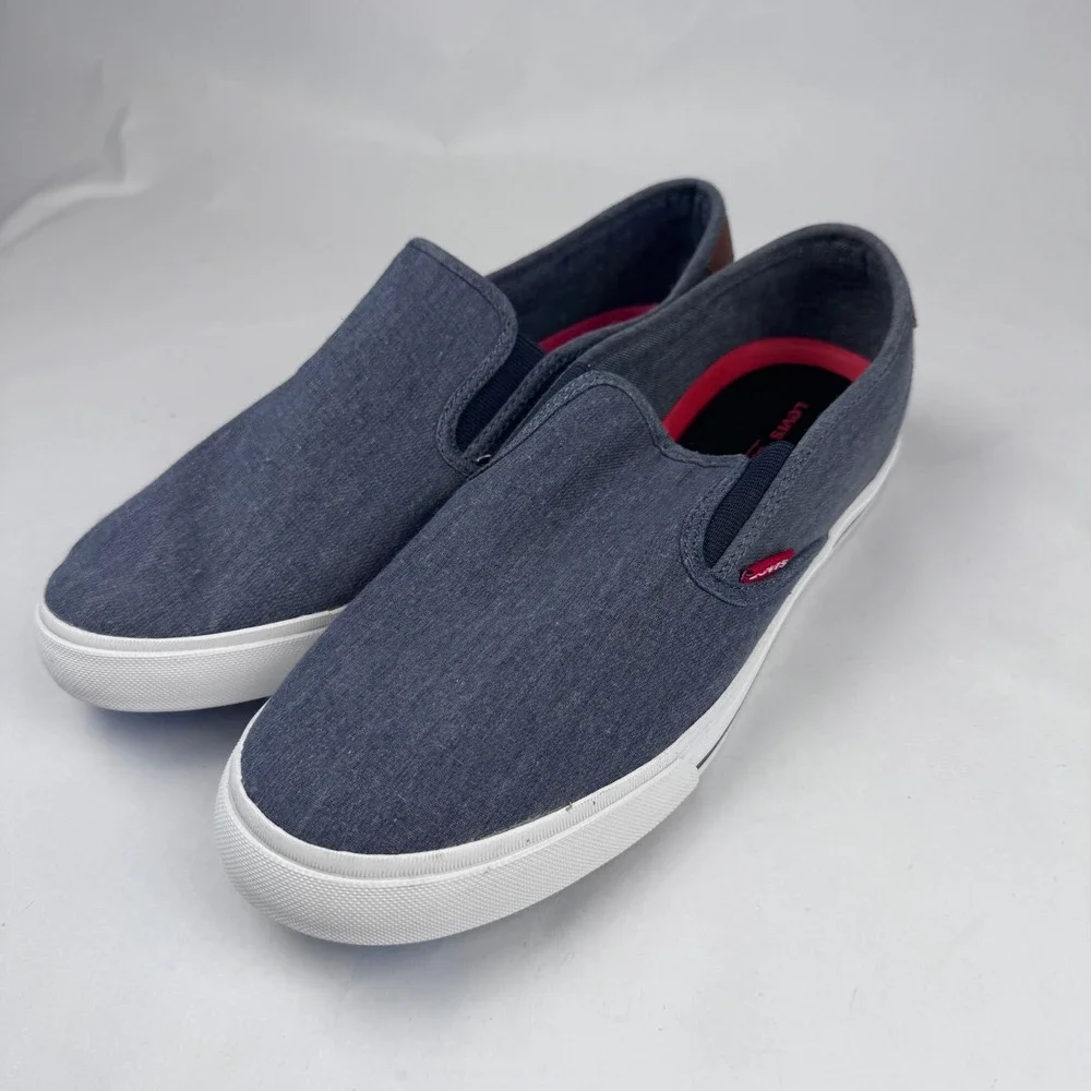 NEW Levis Seaside Denim Men's 10 Navy Slip On Loafers NO BOX